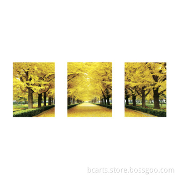 Beautiful Decoration of House Interior Artwork Birch Tree Painting in Series